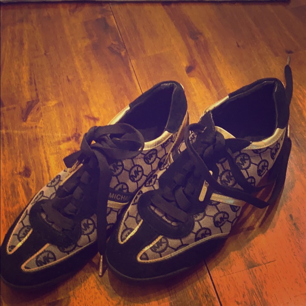 Michael Kors Black and Gold Sneakers